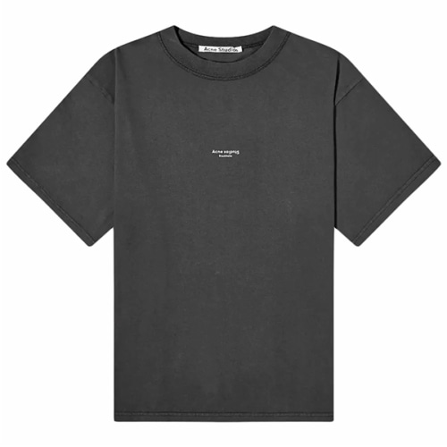 [아크네스튜디오] 남성 BL0156 900 리버스 로고 반팔 티셔츠 블랙