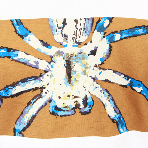 [랑방]  RMJE0035A16 / 16FW 거미 프린트 반팔티 / 화이트 / 남성 티셔츠