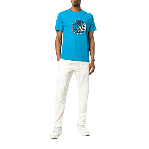 [스톤아일랜드] 68152NS89 V0023 / 18SS 로고 프린트 반팔 티셔츠 / 블루 / 남성