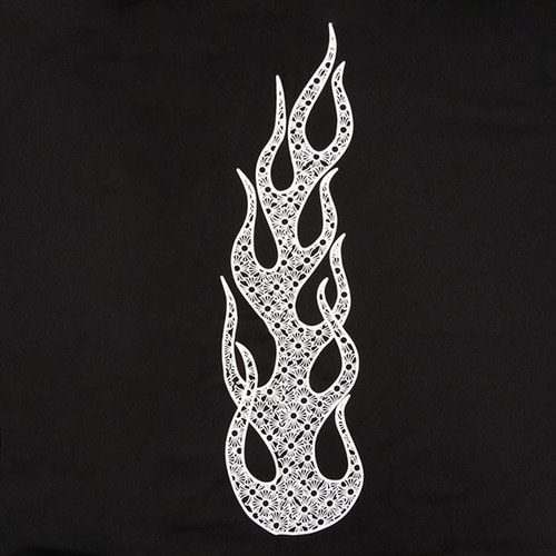 [크롬하츠] 18SS 앞포켓 로고 사이드 불꽃 프린트 반팔 티셔츠 / 블랙 / 남성