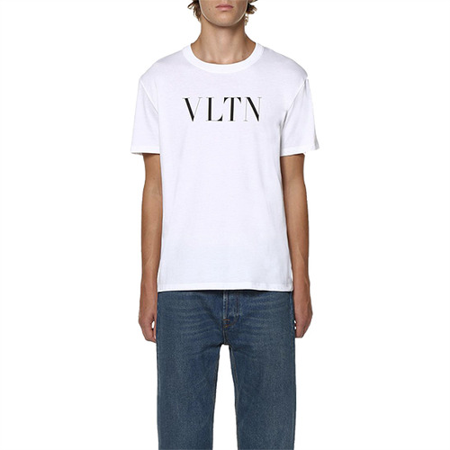 [발렌티노] RV3MG10V3LE A01 / 19SS VLTN 로고 프린트 반팔 티셔츠 / 화이트블랙 / 남성