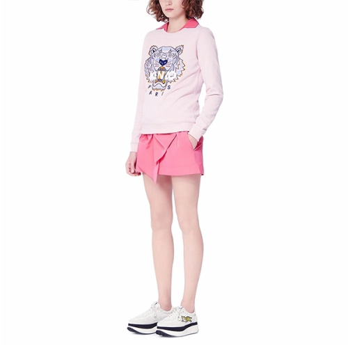[겐조] 20SS 빅 타이거 FA5 2SW705 4XA 34 여성 자수 맨투맨 티셔츠 핑크