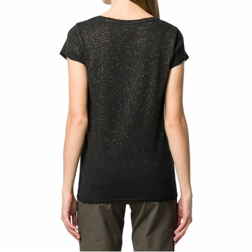 [쟈딕앤볼테르] 20SS 여성 SJTQ1802F 글리터 브이넥 반팔 티셔츠 블랙