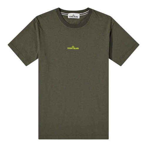 [스톤아일랜드] 남성 73152NS81 V0059 백 로고 페인트 반팔 티셔츠 카키