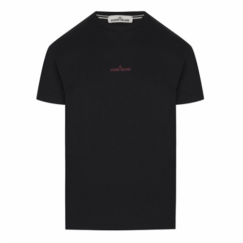 [스톤아일랜드] 남성 73152NS81 V0029 백 로고 페인트 반팔 티셔츠 블랙