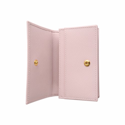 [프라다] 22SS 여성 1MC122 QHH F0E18 삼각 로고 사피아노 카드 지갑 핑크