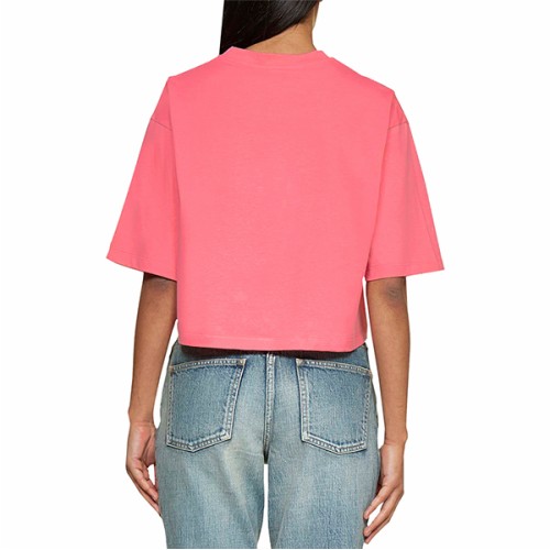 [발망] 22SS 여성 XF1EE020BB02 OCO 로고 크롭 반팔 티셔츠 핑크