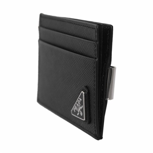 [프라다] 23SS 남성 2MC047 QHH F0002 삼각 로고 사피아노 카드 지갑 블랙