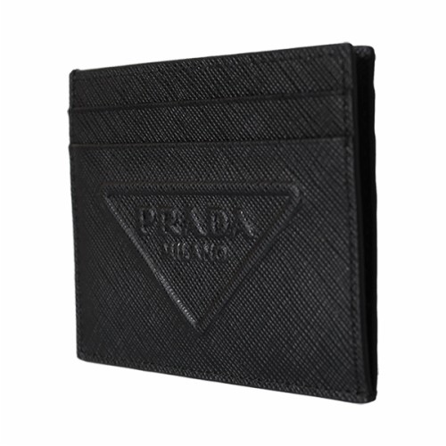 [프라다] 공용 2MC223 2D1Q F0002 사피아노 로고 카드 지갑 블랙