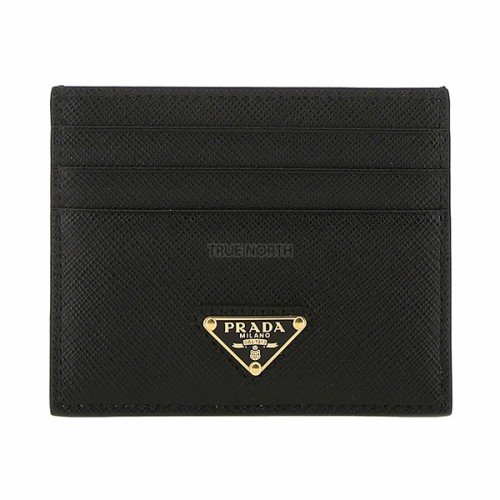 [프라다] 22SS 여성 1MC025 QHH F0002 삼각 로고 사피아노 카드 지갑 블랙