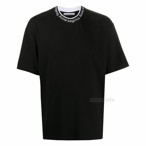 [아크네스튜디오] 22SS 공용 BL0221 900 넥 로고 프린트 반팔 티셔츠 블랙