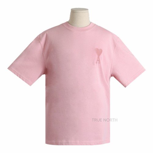 [아미] 22SS 공용 E22UTS002 726 655 빅 하트 로고 반팔 티셔츠 핑크