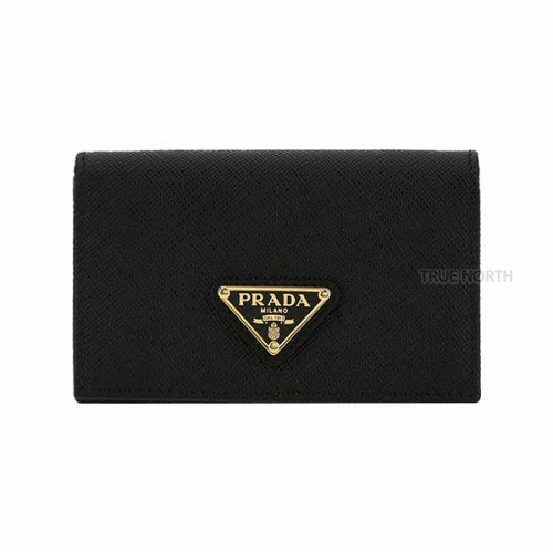 [프라다] 22FW 여성 1MC122 QHH F0002 삼각 로고 사피아노 카드 지갑 블랙