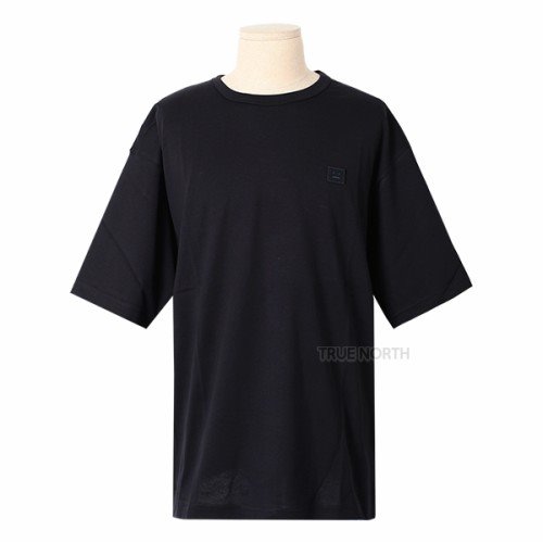 [아크네스튜디오] 22FW 공용 CL0108 900 페이스 패치 반팔 티셔츠 블랙