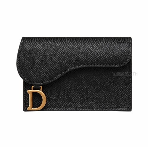 [디올] 22SS 여성 S5611CBAA M900 새들 플랩 카드 지갑 블랙