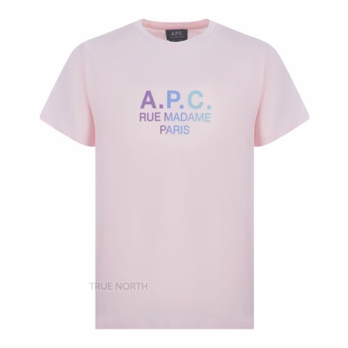 [아페쎄] 22SS 남성 COEAV H26082 FAA APC 로고 반팔 티셔츠 핑크