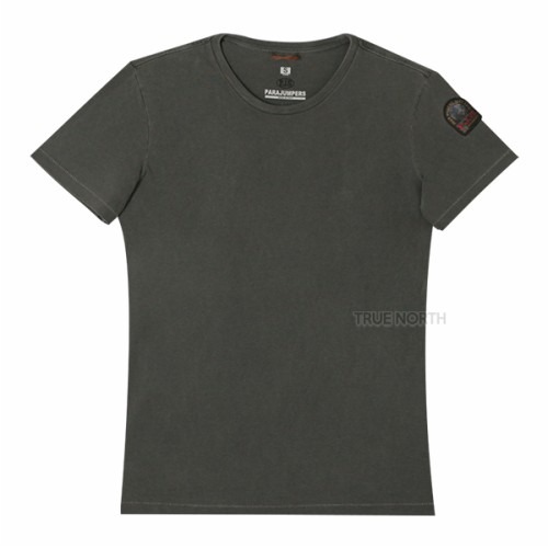 [파라점퍼스] 23SS 여성 PWTEEBT31 541 로고 패치 반팔 티셔츠 차콜