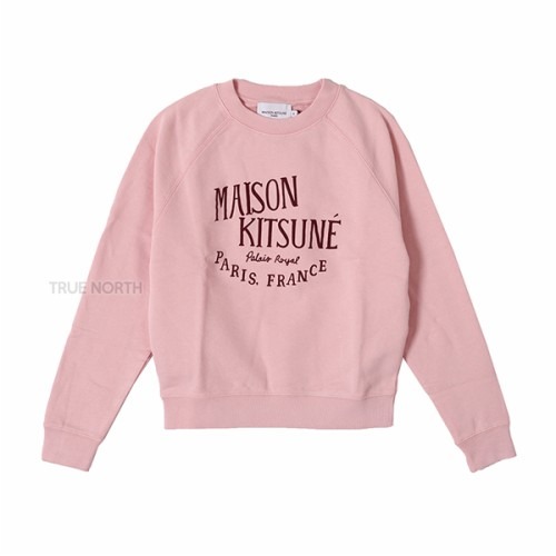 [메종키츠네] 23FW 여성 LW00304KM0001 P603 로고 프린트 맨투맨 티셔츠 핑크